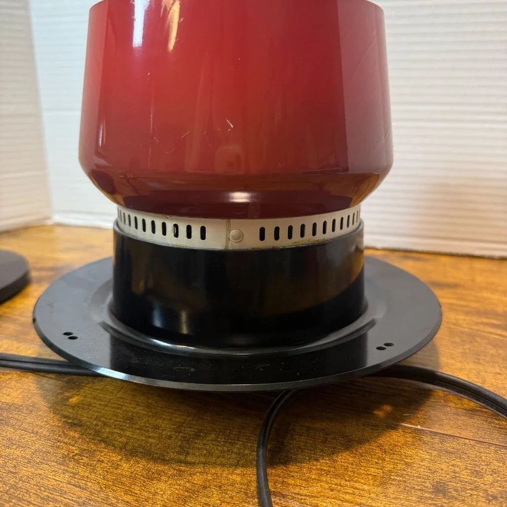 Vtg Cornwall Red Electric Fondue Pot Set‎ Model 5234 Made in USA 4 Forks Hippie